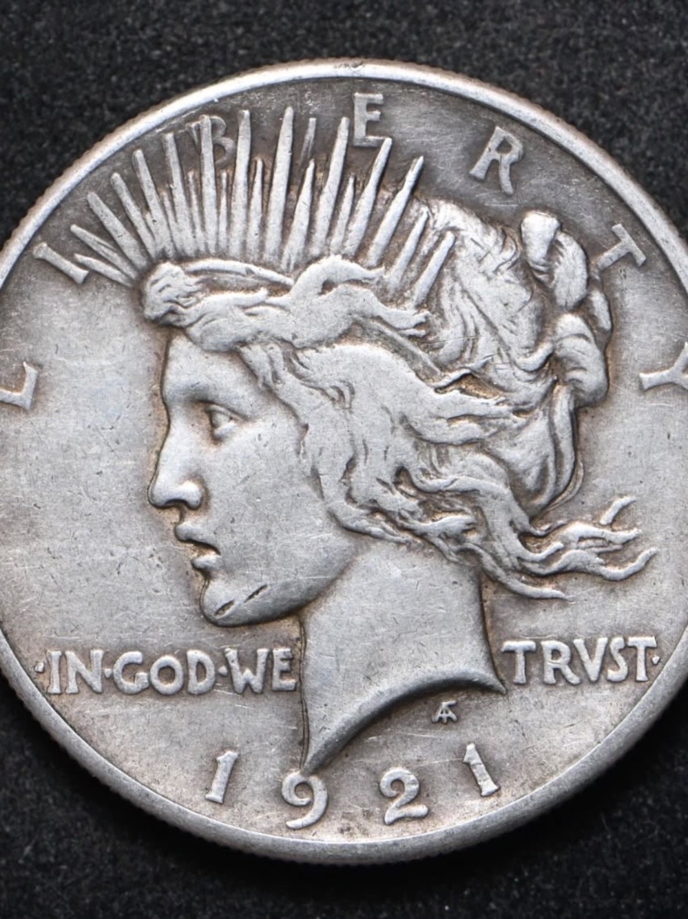 1921 Peace Silver Dollar High Relief AU